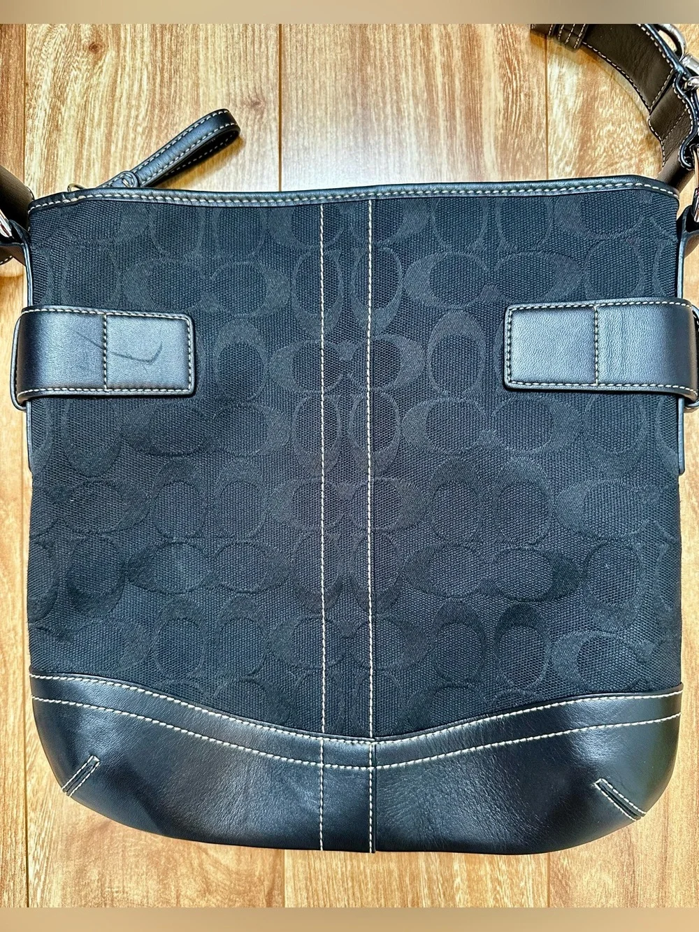 Vintage Coach Soho Signature Buckle Duffle Bag 3574 Black Y2K